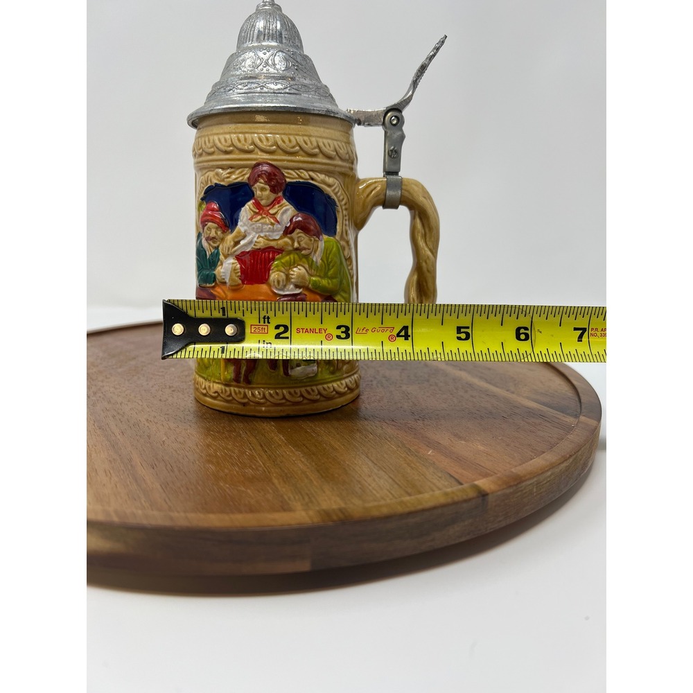 Vintage German Beer Stein Ceramic Pewter Lid‎ Collectible Figurine Scene - Picture 9 of 9